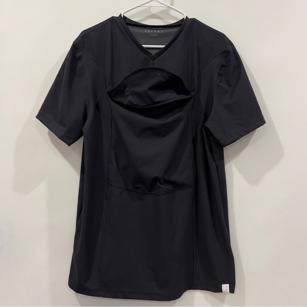 Lalabu Dad Shirt Size X-Large Black Short Sleeve V-Neck